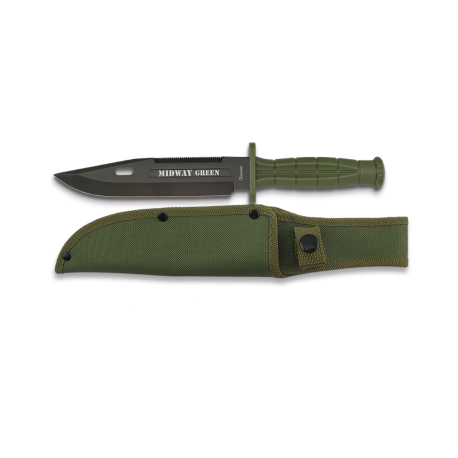 Cuchillo Táctico verde hoja 18cm