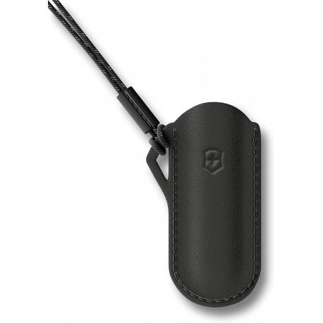Victorinox Funda de cuero negra